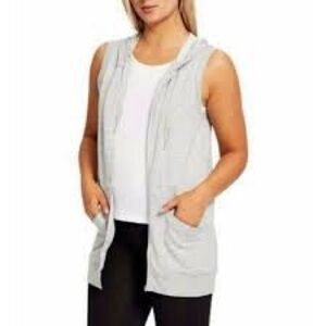 Ultra soft Yogalicious Gray Sleeveless Hoodie